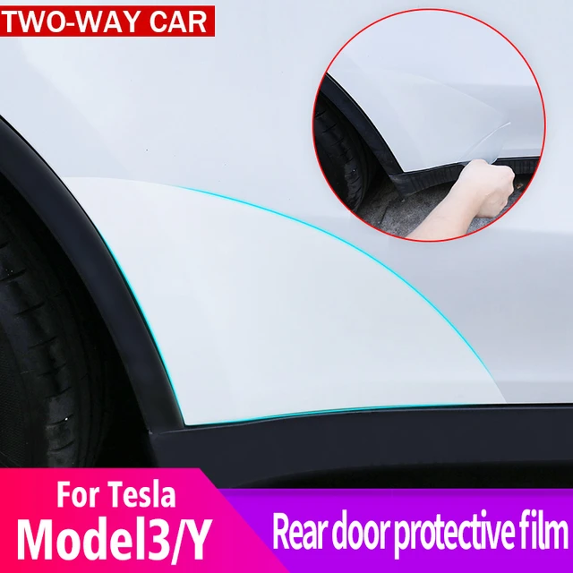 Car Rear Door Triangle Protective Film Decoration Refit Accessories Tpu  Transparent Trim Stickers For Tesla Model 3 Model Y - Car Stickers -  AliExpress