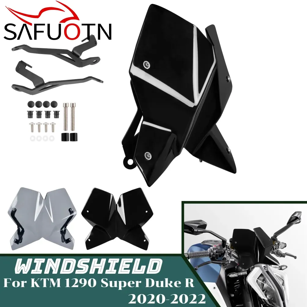 

for KTM 1290 Super Duke R 2020 2021 2022 Motorcycle Windshield Windscreen Wind Deflector Screen Accessories 1290R SuperDuke