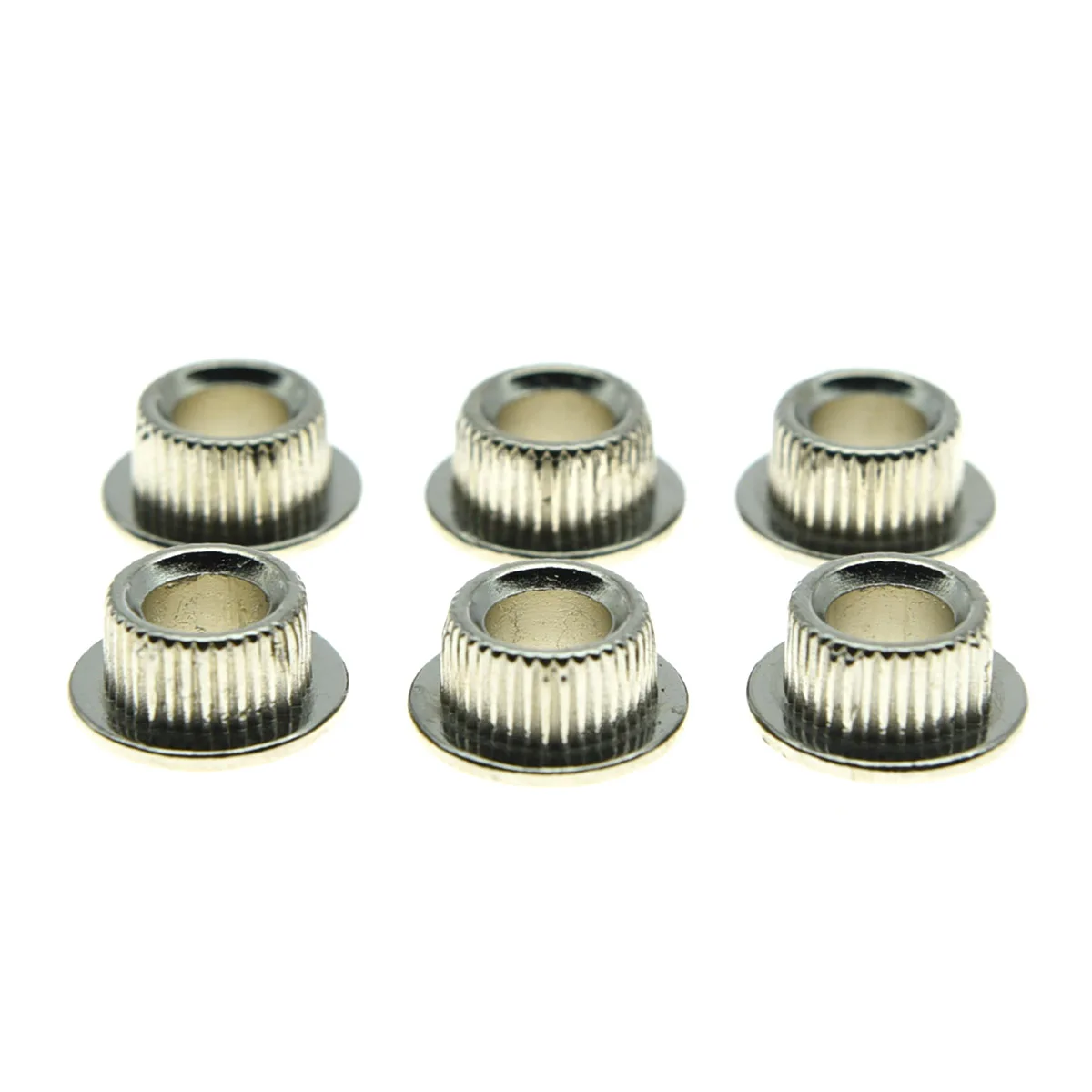 

6pcs 10mm Nickel Bushings Metal Vintage Guitar Tuners Nuts/Ferrules Tuning Keys Conversion Bushings Adapter Tuners Ferrules