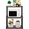 Turn-N-Tube 3-Tier Toolless Kitchen Storage Shelf, French Oak Grey/Black 6