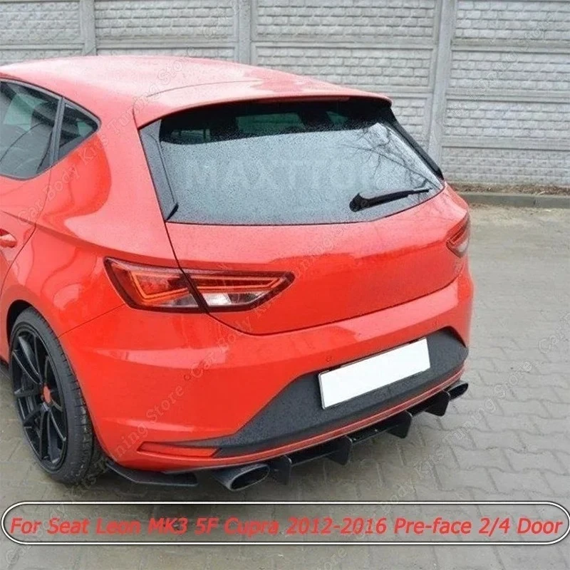 Maxton Design Front Diffusor Für Seat Leon Mk3 Cupra/FR - Glänzend Schwarz Aus ABS