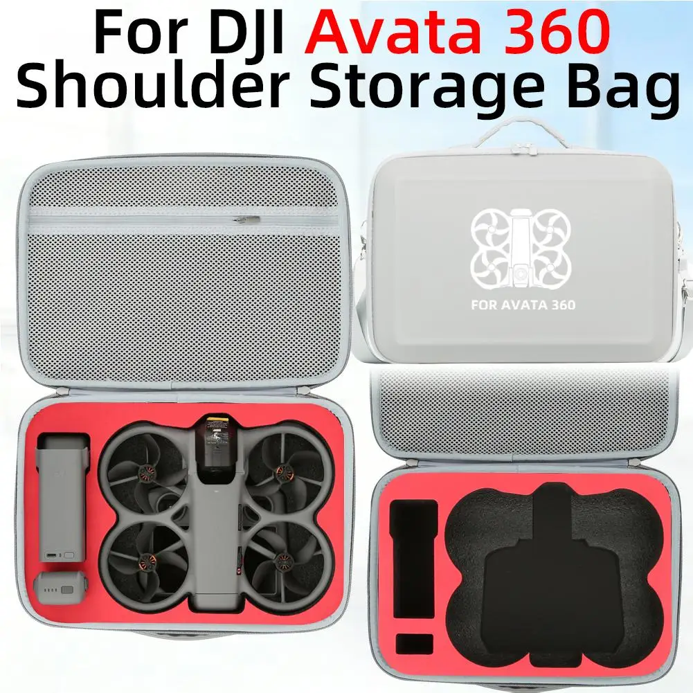 DJI 아바타 360 모션 플라이 모어 콤보 보관 가방 PU 하드 쉘 낙하 방지 및 충격 방지 야외 여행용 숄더 캐링 케이스