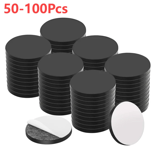 50/100pcs Rubber Soft Magnetic Sheet Multipurpose Small Sticky Magnets  Round Magnetic Discs for Fridge DIY Building Craft Office