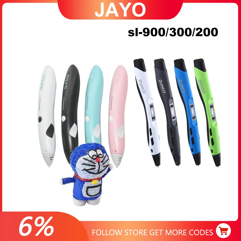 SUNLU SL-300/200/900 3D Printing Pen For Children 3D Drawing Printing Pencil Toys for Kids Christmas Birthday Gift