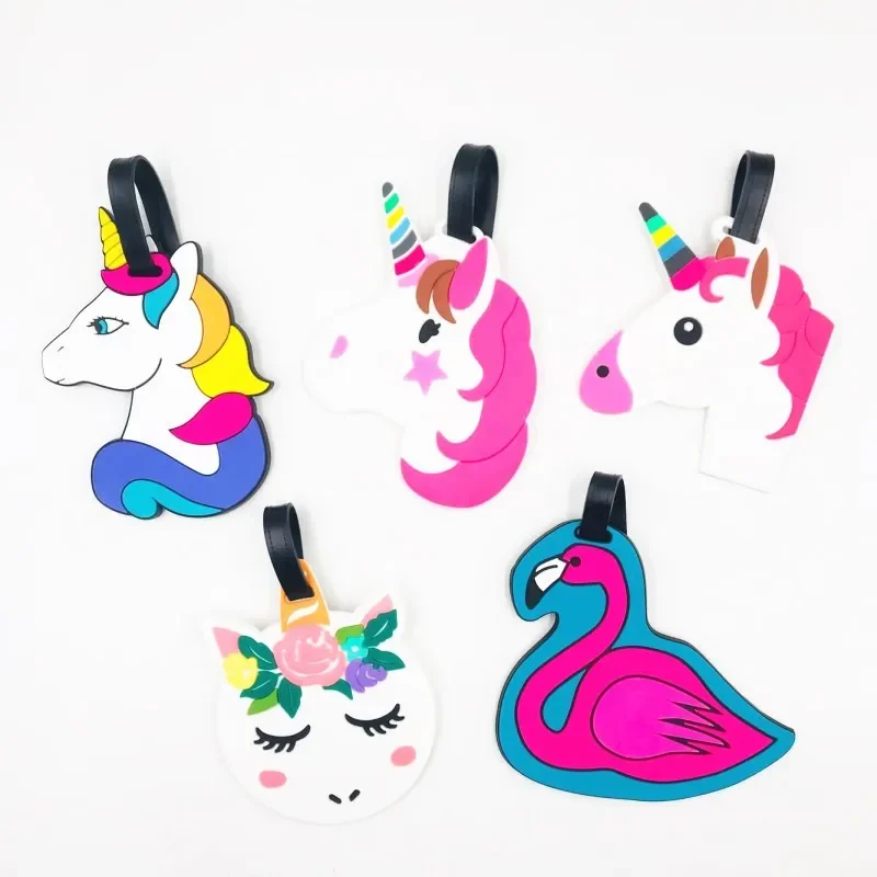 Travel accessories creative animal cartoon silica gel suitcase ID addres holder baggage boarding tags portable label