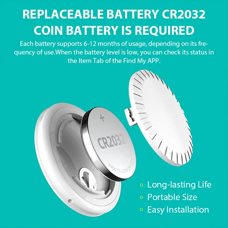 GPS Tracker For Apple iOS System Work with Find My APP for Child Finder Pet Bike Bag Loss Tracker Smart Bluetooth Airtag Locator