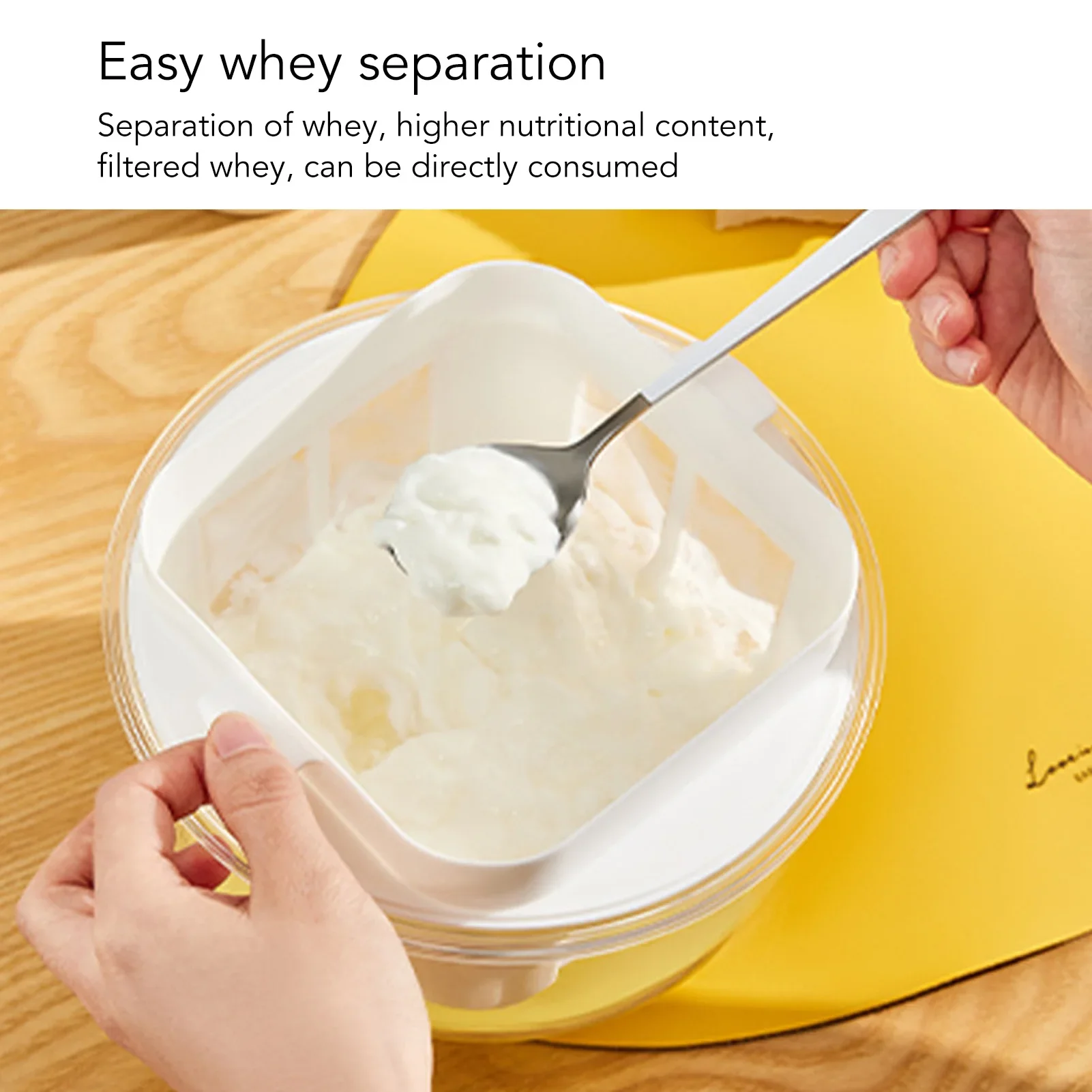 Yogurt Whey Separator yogurt separator Round Large Capacity Efficient Fine Mesh Yogurt Maker Filter for Home Kitchen