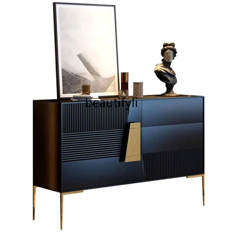 

Итальянская модель, роскошный шкаф для входа в гостиную, современный минималистичный шкаф для гостиной из массива дерева, ящики для хранения в спальне