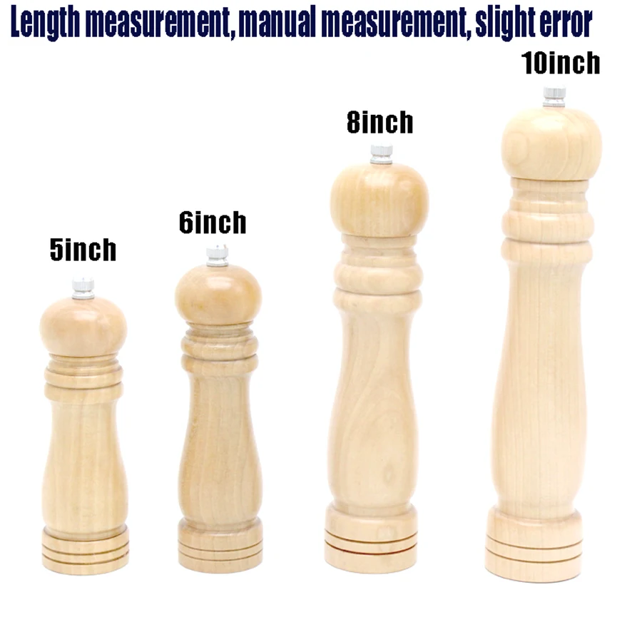 Salt and Pepper Grinder Set Salt Mill Pepper Grinder Set Mill Shakers with Adjustable Ceramic Rotor Wood
