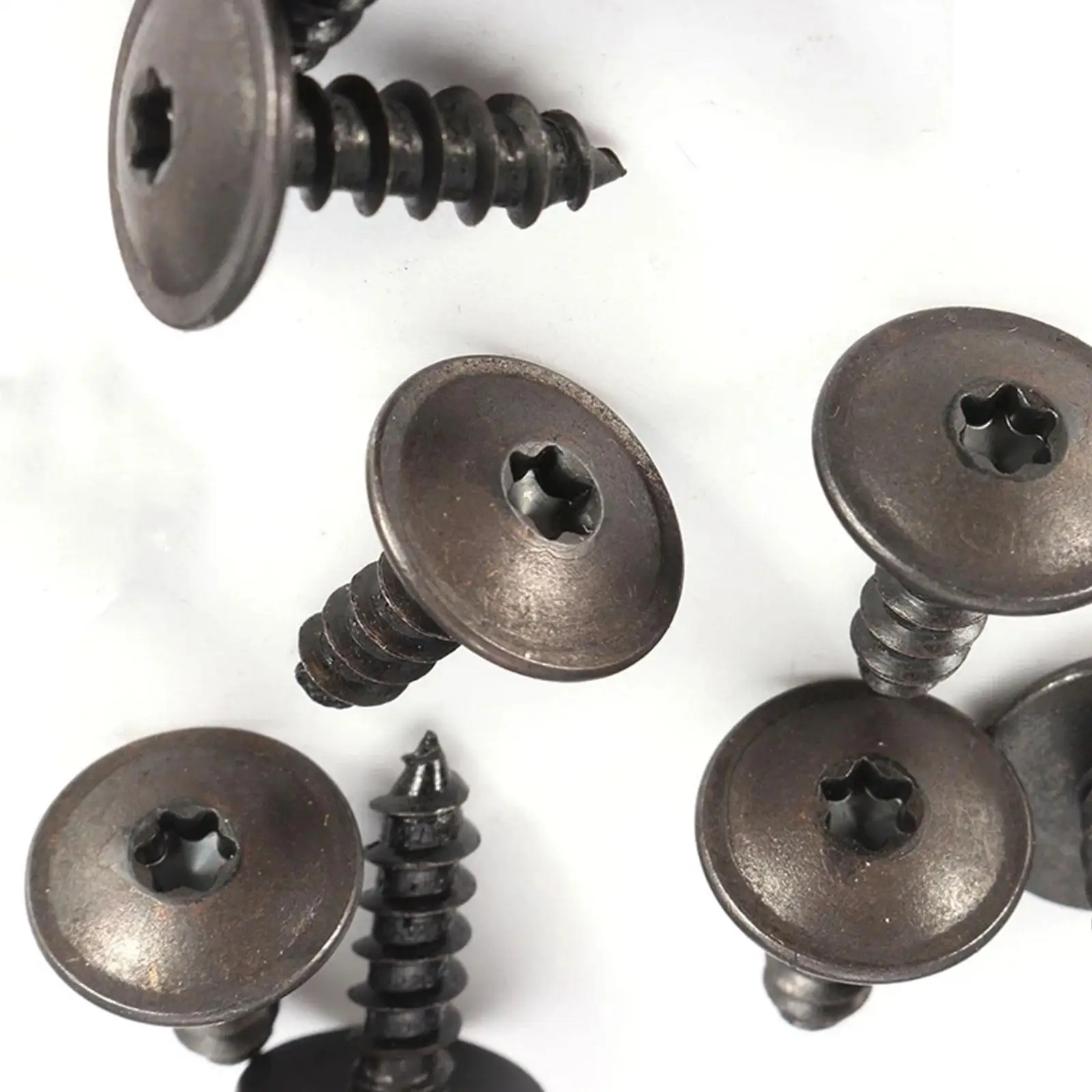 Car Screws 100PCS Car Body Screws VW Golf Metal Self Tapping Screw Rivet Black Fastener Bolt Cross Self Tapping Phillips Screws