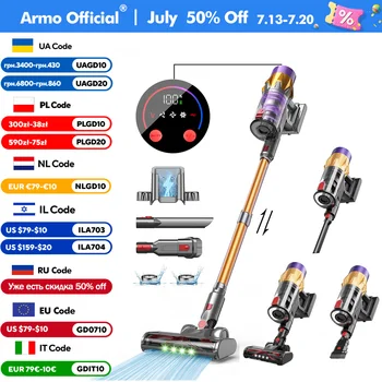 Armo V18 Aspirapolvere portatile 50kPa 550W Potenza 6 in 1 Aspirapolvere senza fili Intelligente Home Display LED Sweeper Macchina portatile 1