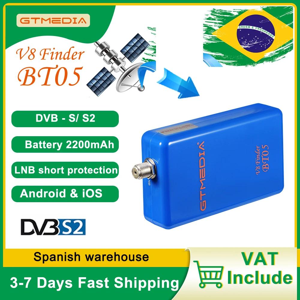 GTMEDIA Satellite Finder V8 Sat Finder BT05 DVB S2 satellite tv