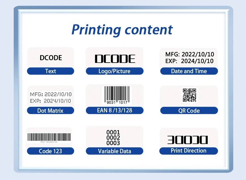 DW-MAX 12.7/25.4mm TIJ Industrial Online Thermal Inkjet Printer Text QR Barcode