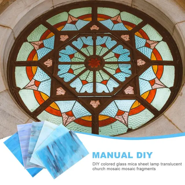 ステンドグラスパネル ロンデルモザイク(1465) ステンドグラスパネル