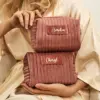 Personalized Velvet Cosmetic Bag, Toiletry Bag, Custom Name Make Up Bag,Bridesmaid Makeup Bag, Wedding Gift, Mother's Day Gift 6