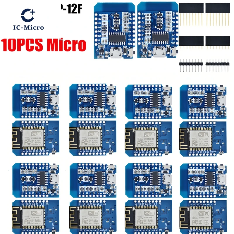 รูปสินค้า บอร์ดพัฒนา ESP8266 D1 มินิ WIFI พร้อมขาเชื่อมต่อ USB