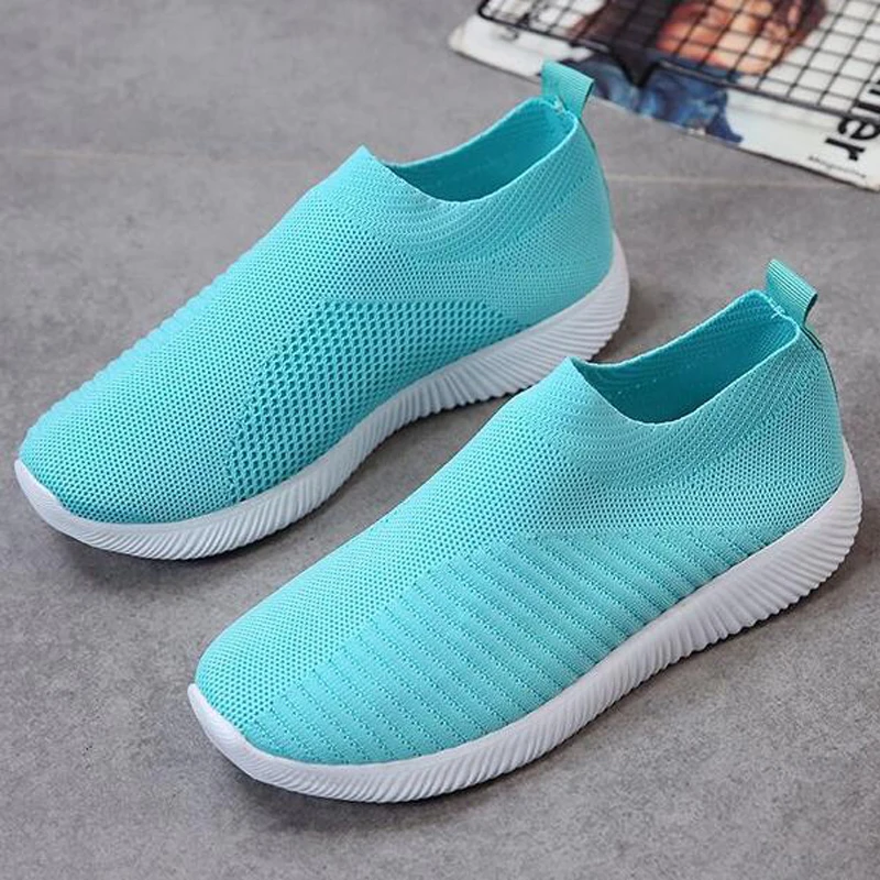 Tenis Feminino Lady Shoes Trendy Mesh Platform Sneakers Socks Zapatillas Mujer Breathable Socofy Sports Shoes Women Flats 1685