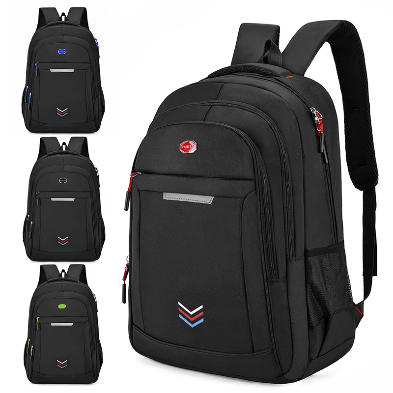 Large-capacity backpack - a durable and stylish laptop bag, equipped with a secure zipper closure and mesh side pockets