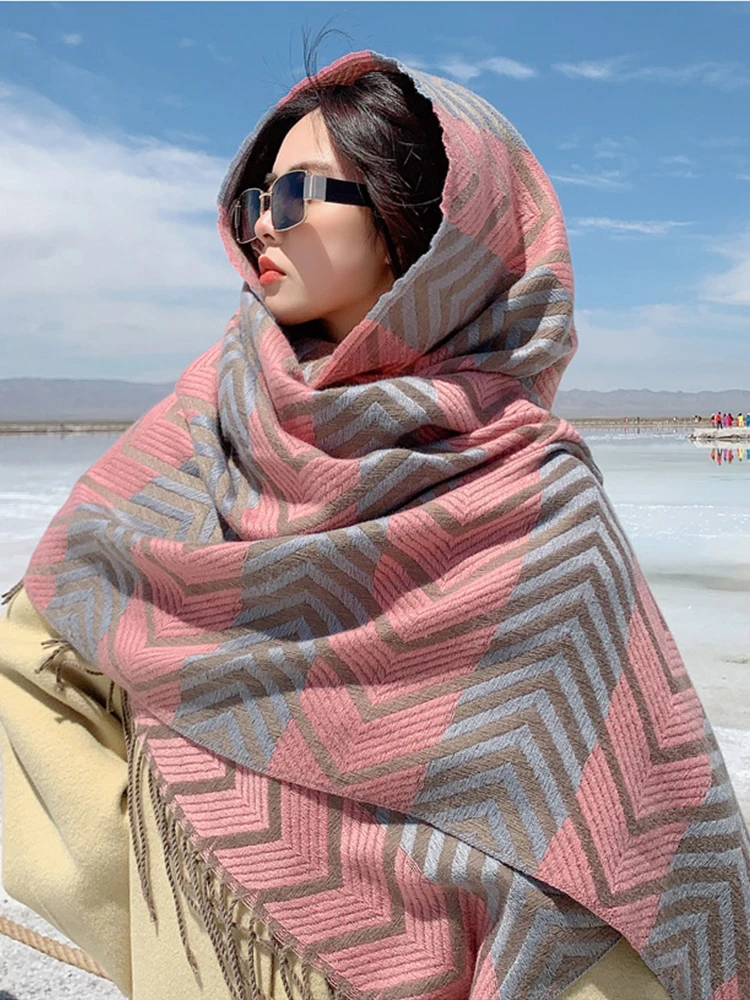 

Imitation Cashmere Women Scarf Winter Preppy Style Girly Lady Plaid Warm Scarve Pashmina Tassel Mujer Foulard Bufanda Wrap Shawl