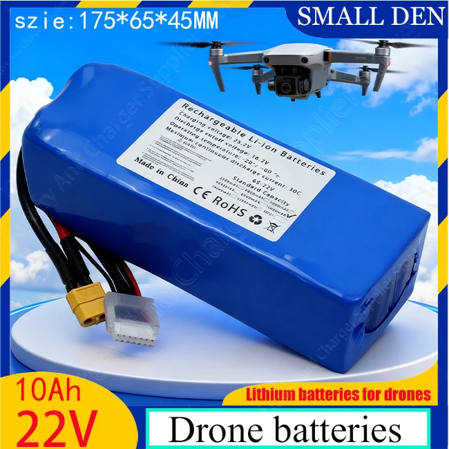 Batterie Drone 22V 6S Li-ion XT60 2.5Ah-10Ah Haute Capacité
