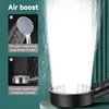 Black Booster Shower Head Adjustable High Pressure Water Massage Shower Head Home Handheld Sprayer Bathroom Supplies 5 Modes 2