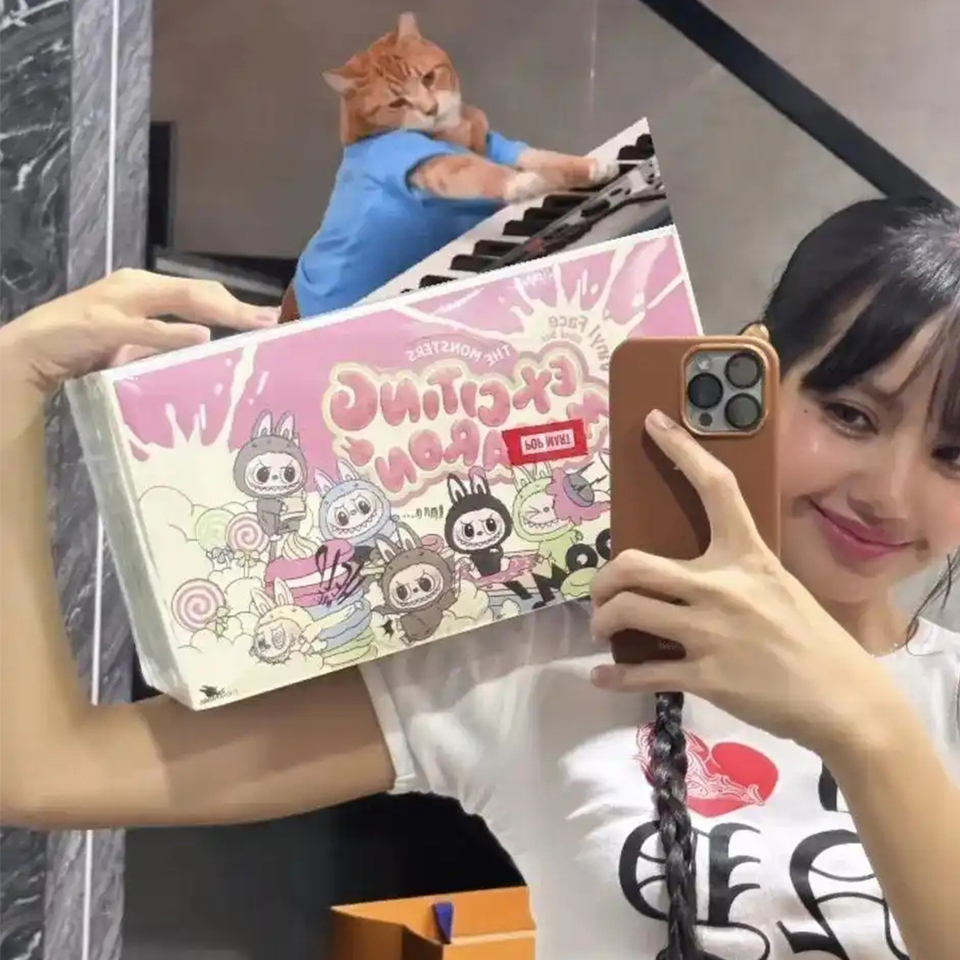 2025 Hot Anime Figure Labubu Have A Seat Series PVC Pendant Doll Model Monster Replica Keychain Kids Toys Birthday Gifts