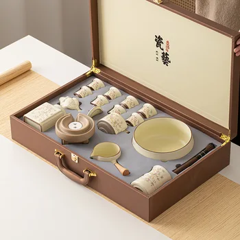 Juego de té Wisteria Flower, Premium de lujo, embalaje de caja de regalo.