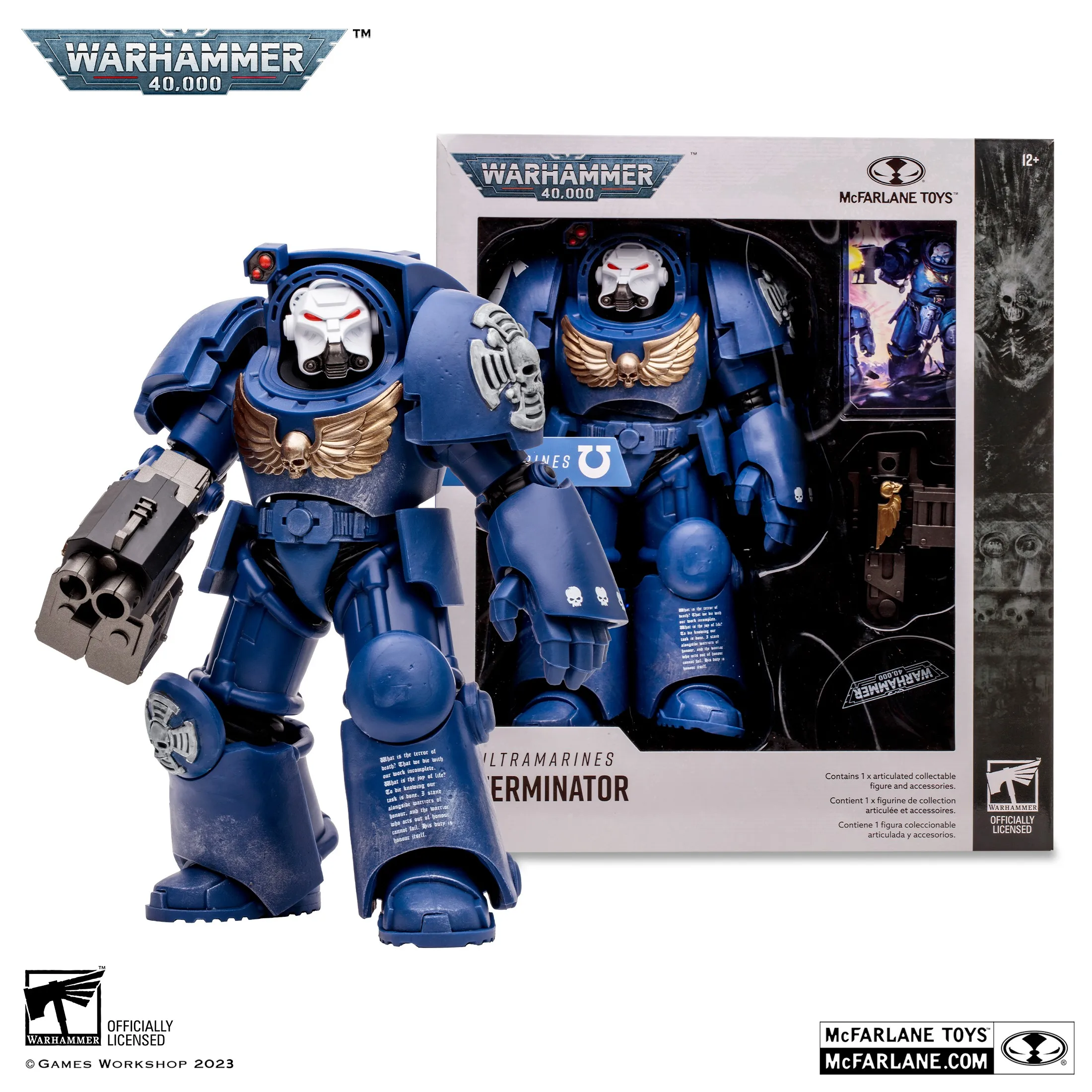 Mcfarlane Toys Warhammer 40,000 Ultramarines Terminator Dc Multiverse 7 Pollici Figura Mobile Figure Collector Series
