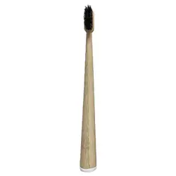 Eco - Friendly Bamboo Toothbrush with Soft Bristles for Sensitive Teeth and Gum Care (Orange)