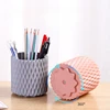 1pc 360° Rotating Makeup Brush Holder - Multi-Functional Dresser/Desk Beauty Box for Student & Pencil Storage - White and Pink 3
