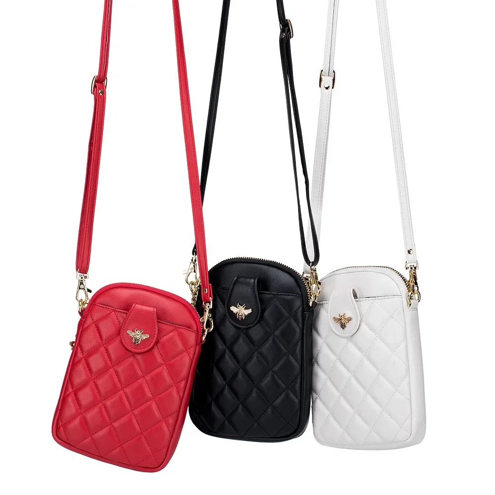 Borsa a tracolla piccola quadrata alla moda Borsa a tracolla nera con catena PU borsa per donne ragazze San , come da immagine