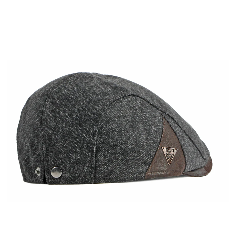 Beret Hat Newsboy Cap Newsboy Hat Woolen Beret Fashion Autumn Beret Hat Men Retro Newsboy Ivy Flat Cap Herringbone Duckbill Hat Painter Adjustable Gatsby Driving Cabbie Cap