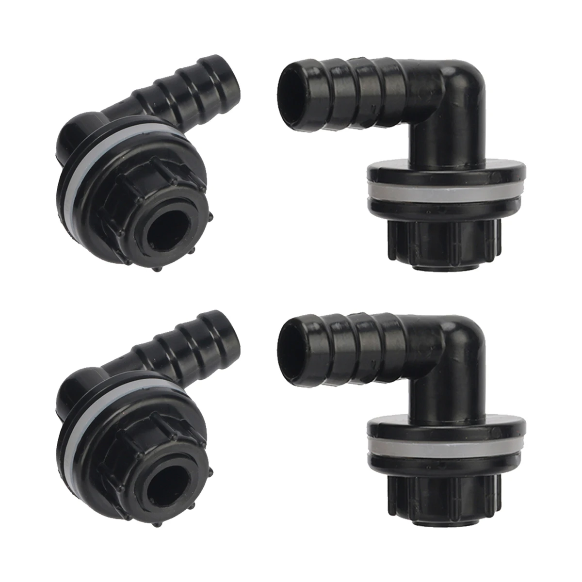 3/8"Male Thread To 14mm Multi-Barb Aquarium Fish Tank Hose Drainage Connector Water Tank Elbow 90-Degree Outlet Coupling 1/10Pcs