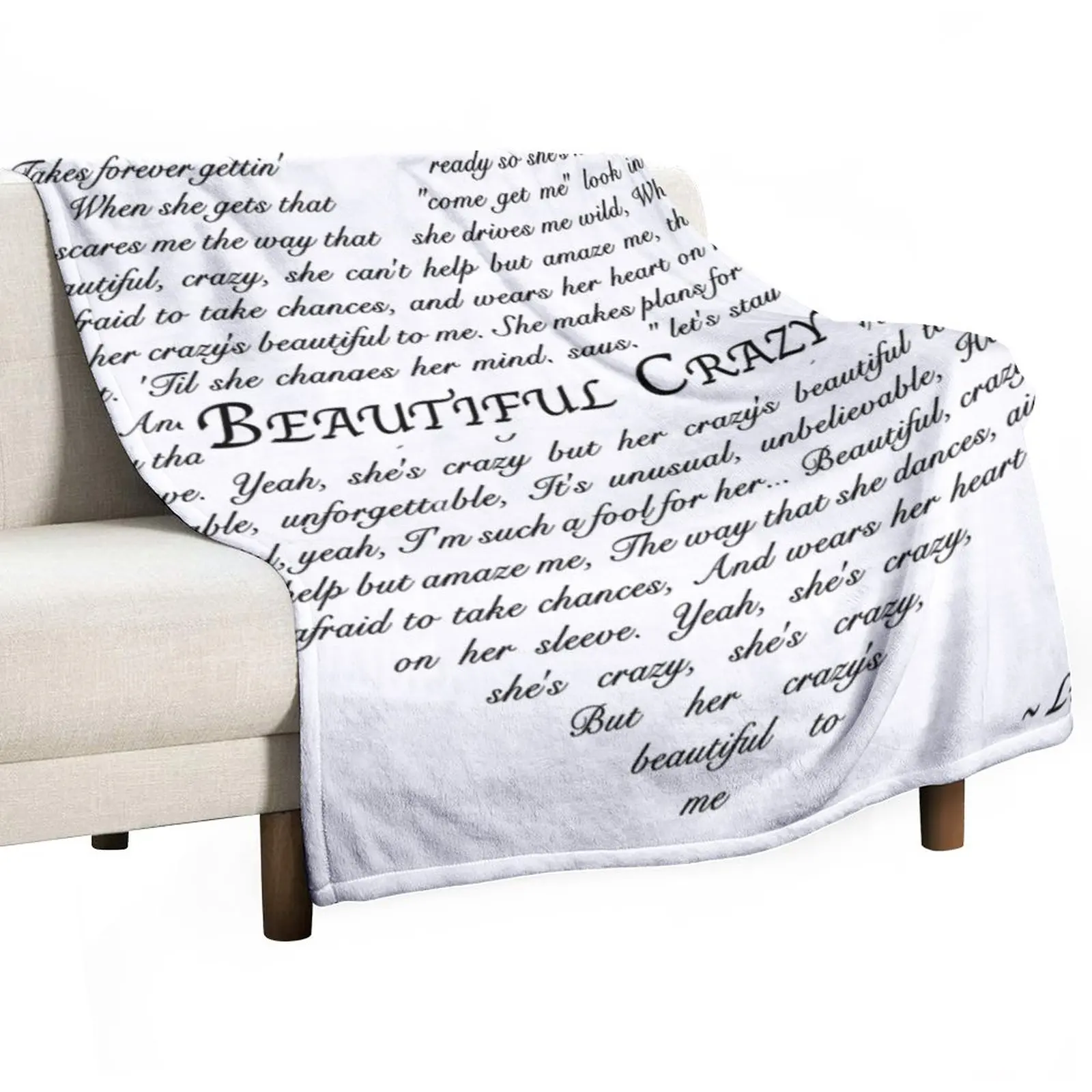 

BEAUTIFUL CRAZY Throw Blanket fluffy blanket Flannel Blanket Custom Blanket Furry Blankets