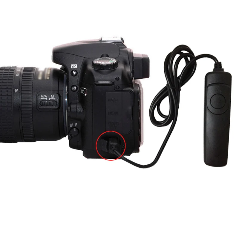 10pcs/lot RS-80N3 Remote Shutter Release Control cord for canon 20D/30D/40D/50D/5D/5DII/7D/5D3/6D