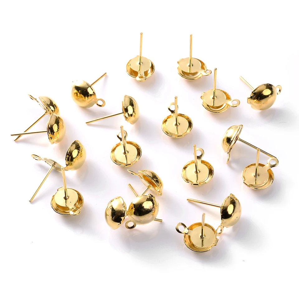 Orecchini A Perno E Perno Piatti E Rotondi In Acciaio Inox Vuoto Peg E Posta Orecchio Borchie Risultati Per Fare Orecchino Fai Da Te 12x8mm - Foto 2