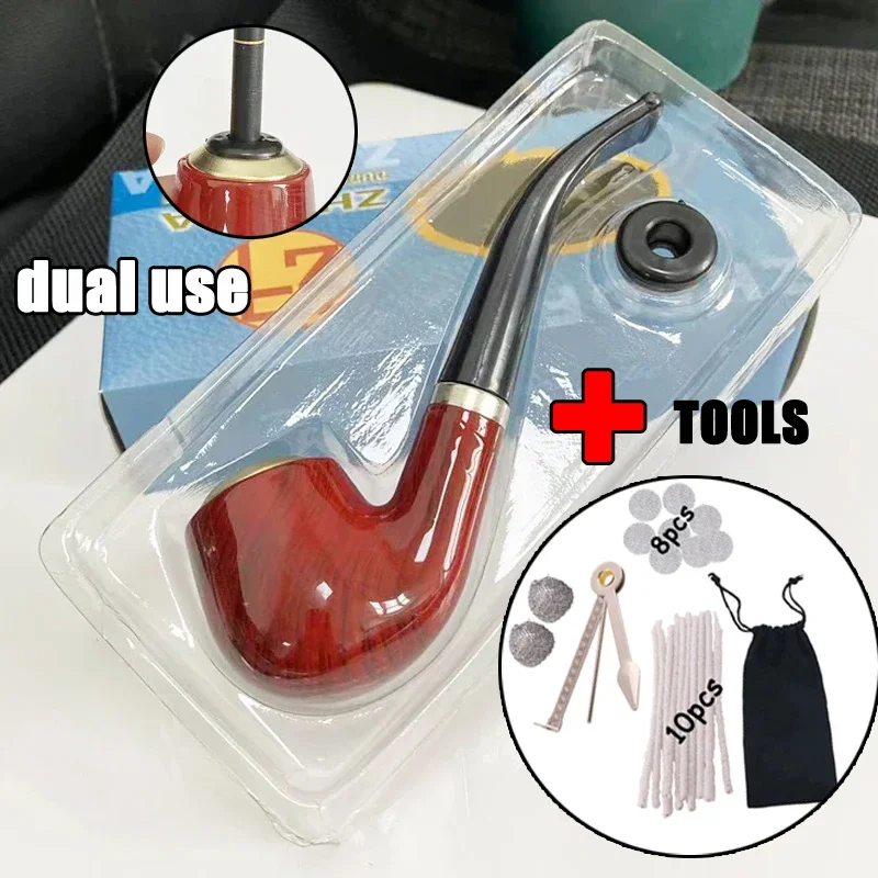 

High-quality Vintage Durable Smoking Pipe Microfilter Creative Tobacco Filter dual use Recyclable Hookah Pipe Gadgets for Men