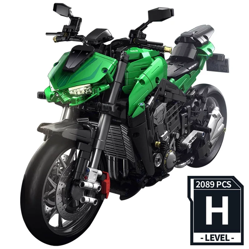 Technical MOC Kawasakied Z1000 Motorcycle Model Building Blocks City DIY Motorbike Racing Car Bricks Toys For Children Boy Gifts 1