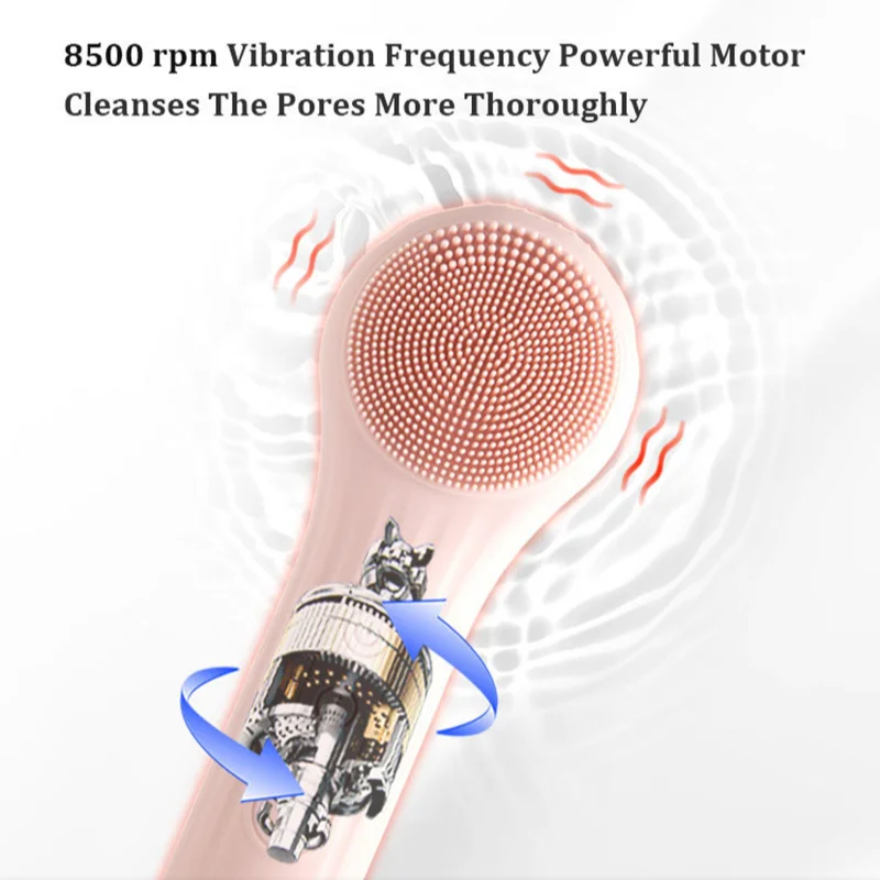 Xiaomi Sonic Waterproof Facial Cleansing Brush For Men & Women Rechargeable Exfoliating Electric Face Scrubber Cleanser Brush
