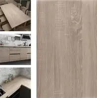 ไม้วอลล์เปเปอร์ Self กาวไวนิลคลาสสิกที่ถอดออกได้ Contact สติ๊กเกอร์ติดผนังกระดาษสําหรับเคาน์เตอร์ตู้เสื้อผ้า Renovation 5