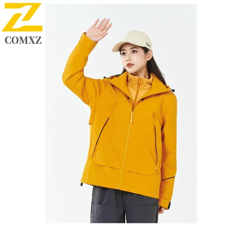 COMXZ Fashion Hooded High Quality Men Jacket Outdoor Exploration Thick Warm Parka Casual Trip Cold Proof Winter New Apparel