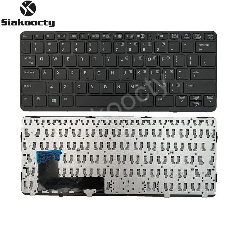 Siakoocty Novità Per Tastiera Hp Elitebook 820 G1 820 G2 Us 730541-001 Senza Retroilluminazione Nessun Punto