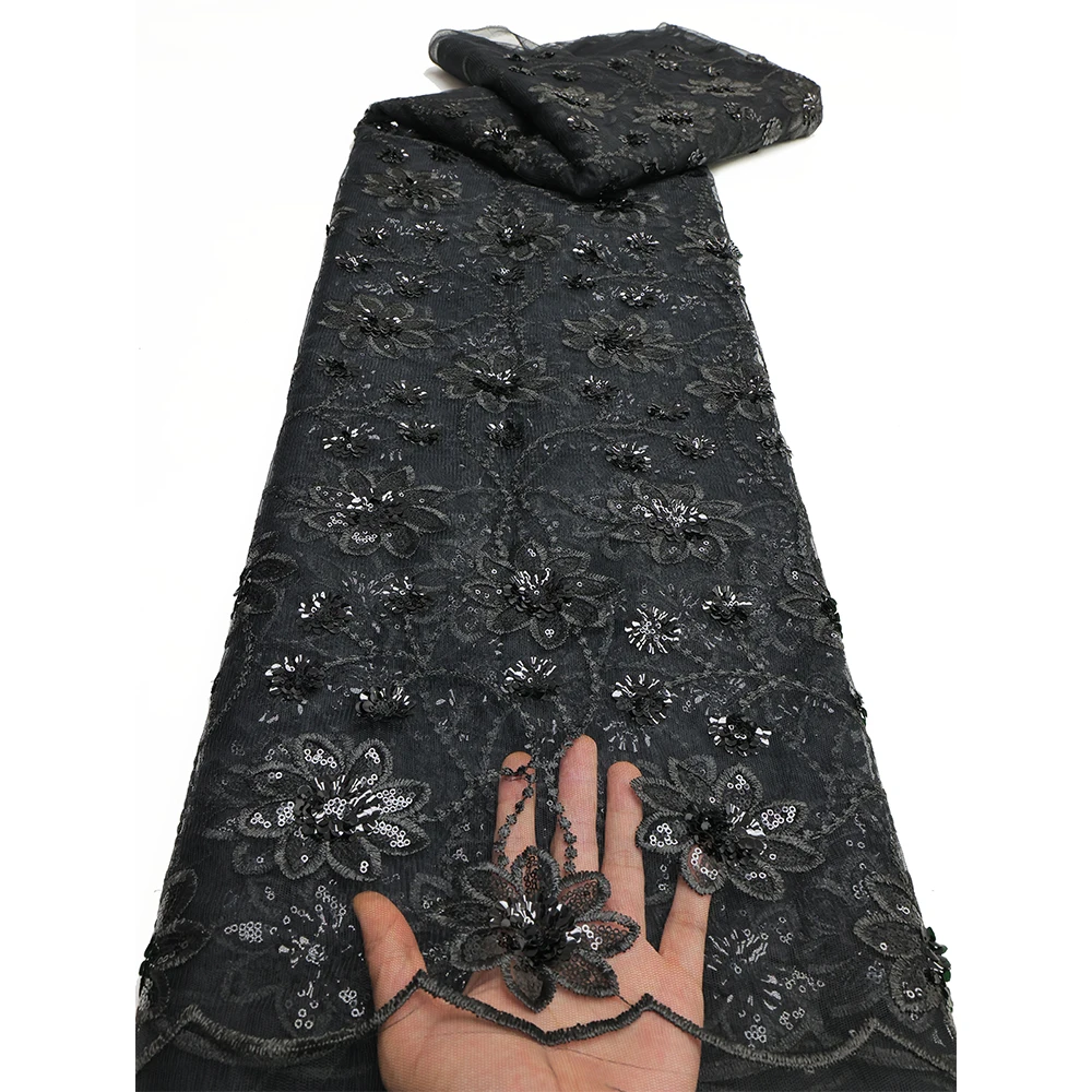 African Mesh Sequins Lace Fabric French Tulle Lace Nigerian Fabric for Women Dresses tulle fabric,sequins jacquard lace fabric,lace trim fabric