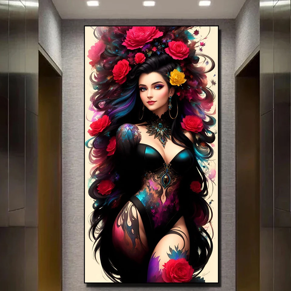 

Очаровательная красота, алмазная живопись, новинка 2023, полная мозаика, фотообои, богиня, вышивка крестиком, большая женщина, домашний декор