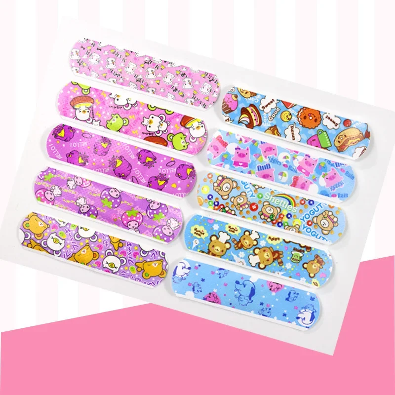 120 szt. Cute Cartoon plaster medyczny wodoodporny plastry z gazą, pyłoszczelny, oddychający klej pierwszej plaster dla dzieci