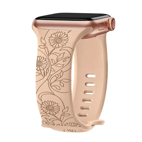 Engraved Band for Apple Watch Strap 46mm 44mm 42mm 41mm 40 45mm Ultra 3 2 49mm Floral Bracelet Iwatch Series 11 10 9 8 7 SE 6 5 - Image 20