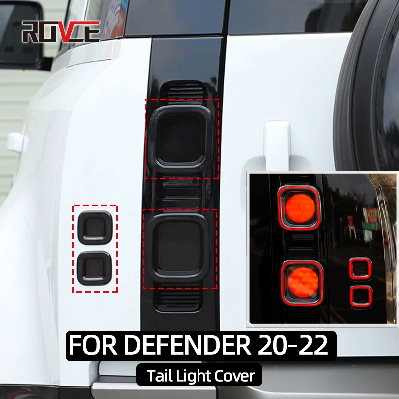 ROVCE Rear Tail Light Cover For Land Rover Defender 90 110 2020-2022 ...