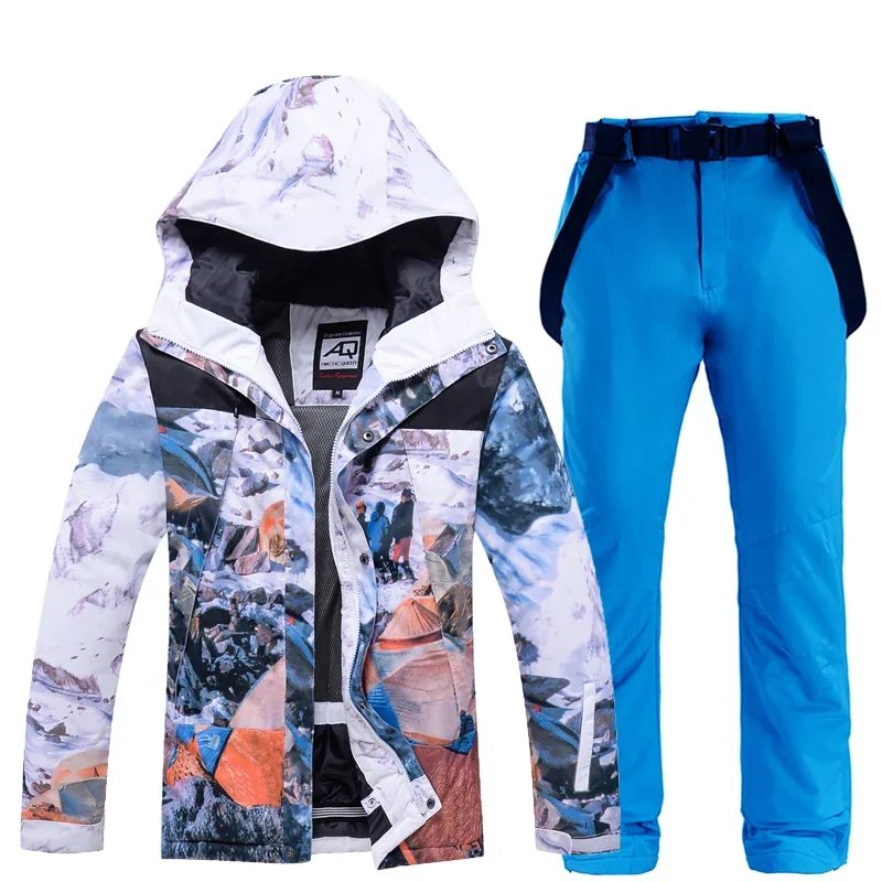 -30 Degree Thick Warm Women's Ski Suit Outdoor Ski Clothing Windproof Waterproof Snowboard Suit Snow Pants Winter Female Jacket
