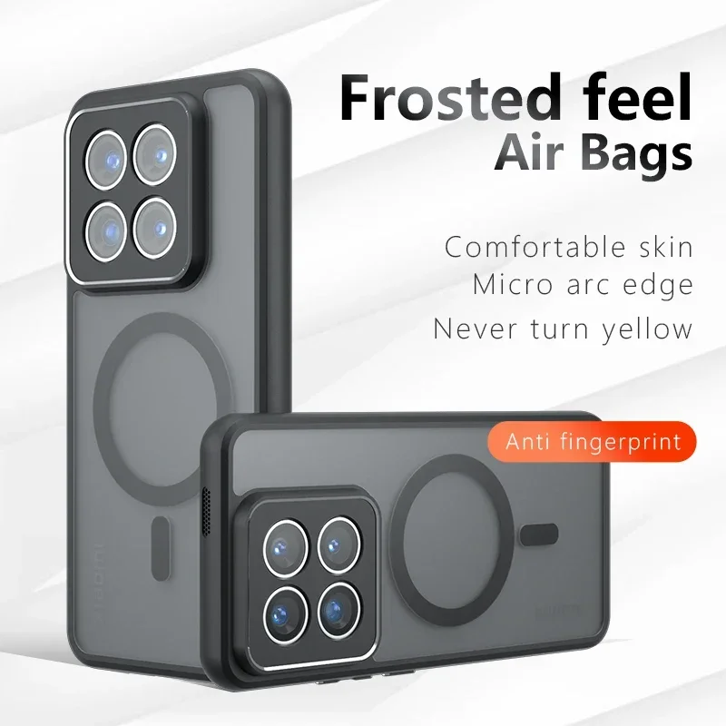 Ultra Matte Magnetic Acrylic Shockproof Transparent Case with Magsafe Compatibility