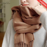 Solidlove Wool Winter Scarf Women Scarves Adult Scarves for ladies 100% Wool scarf women Fashion Cashmere Poncho Wrap - Image 3